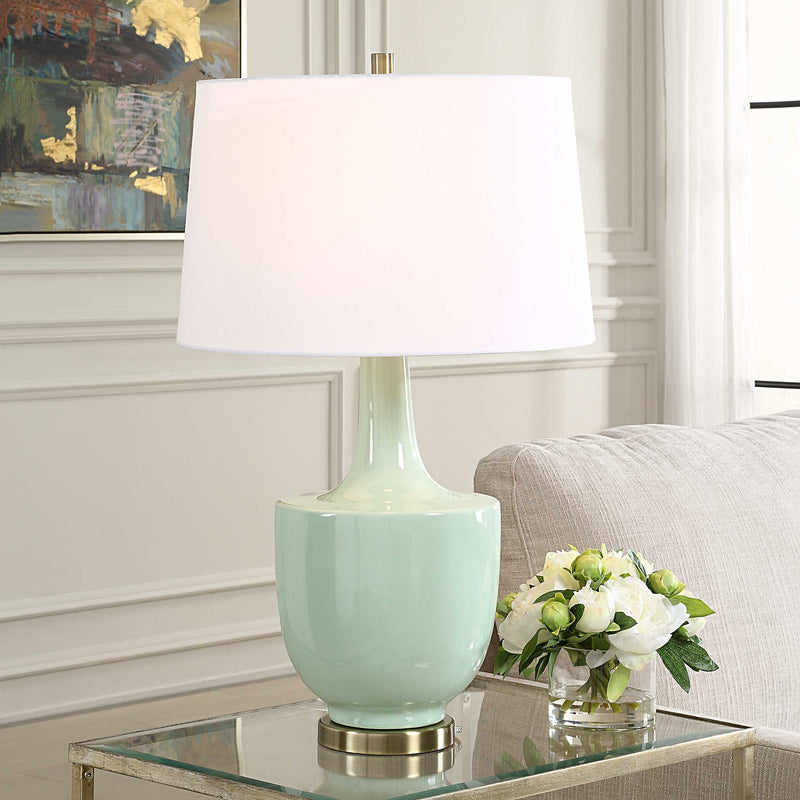 Uttermost 30512-1 Kyla Mint Green Table Lamp