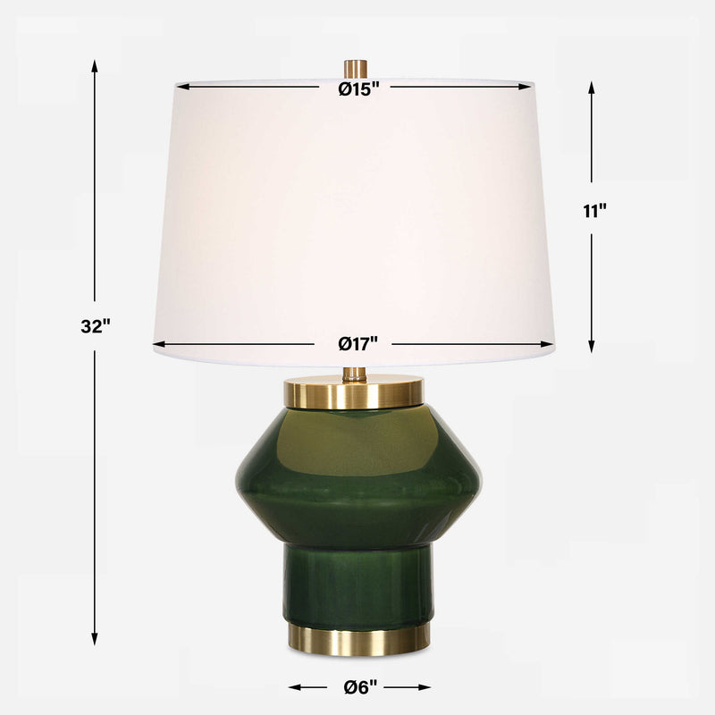 Uttermost 30514-1 Tayson Jade Green Table Lamp