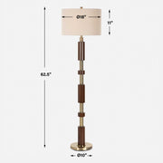 Uttermost 30516-1 Stacked Wooden Floor Lamp
