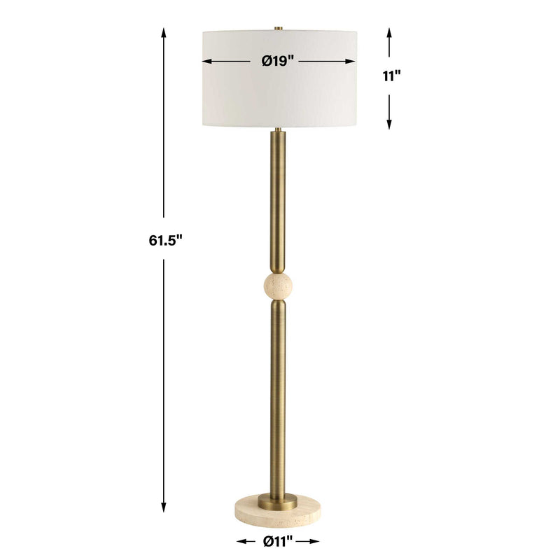 Uttermost 30547-1 Hudson Gold Floor Lamp