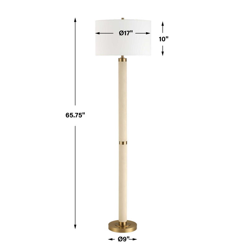 Uttermost 30551 Wessex White Floor Lamp