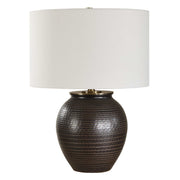 Uttermost 30562-1 Hawkins Bronze Ribbed Table Lamp