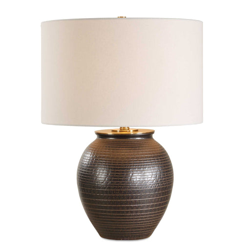 Uttermost 30562-1 Hawkins Bronze Ribbed Table Lamp
