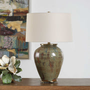 Uttermost 30563-1 Olisa Brown Green Table Lamp