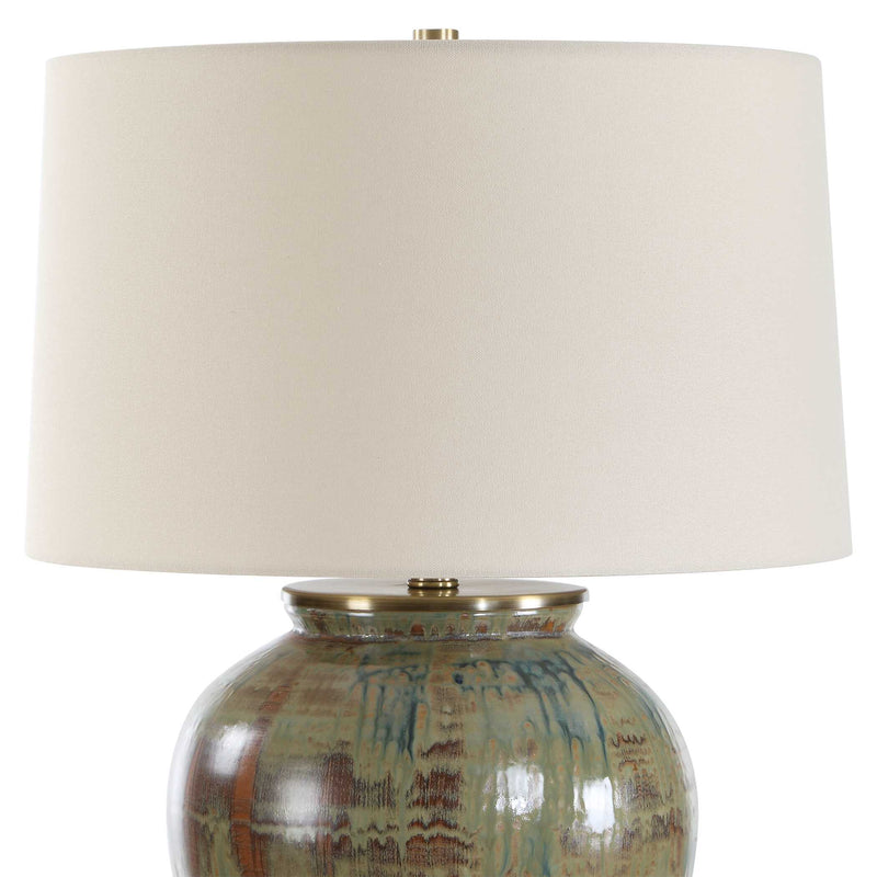 Uttermost 30563-1 Olisa Brown Green Table Lamp