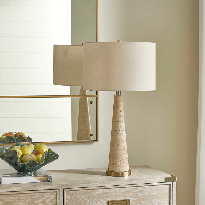 Uttermost 30536-1 Perkins Travertine Table Lamp