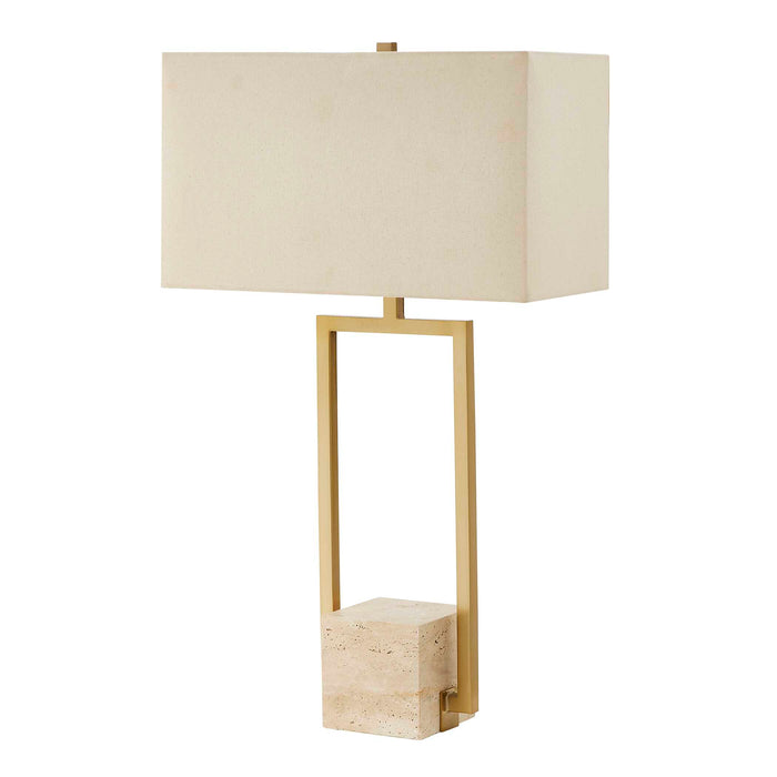 Uttermost 30537-1 Warrick Modern Travertine Table Lamp