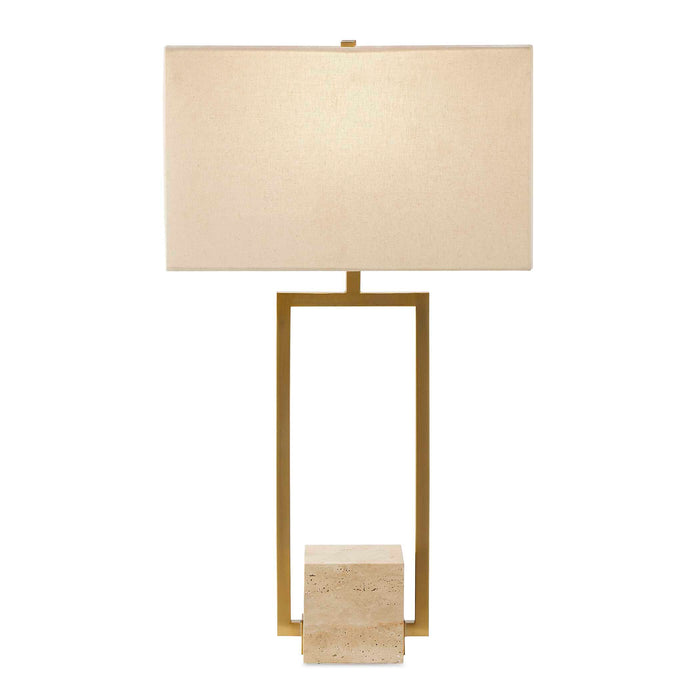 Uttermost 30537-1 Warrick Modern Travertine Table Lamp
