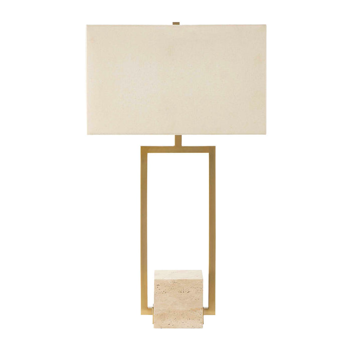 Uttermost 30537-1 Warrick Modern Travertine Table Lamp