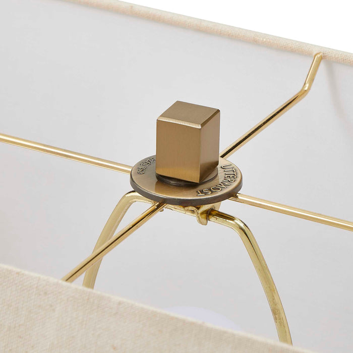 Uttermost 30537-1 Warrick Modern Travertine Table Lamp