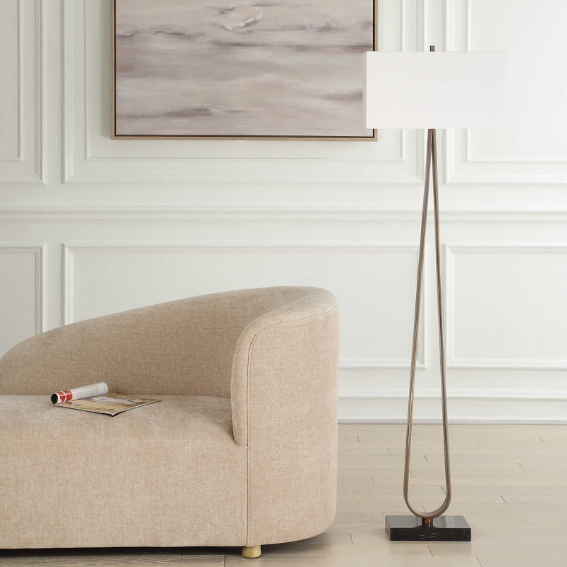 Uttermost 30591 Galloway Minimalist Bronze Floor Lamp