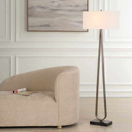Uttermost 30591 Galloway Minimalist Bronze Floor Lamp