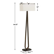 Uttermost 30591 Galloway Minimalist Bronze Floor Lamp