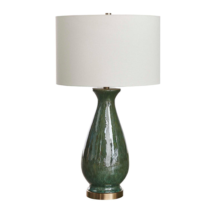 Uttermost 30556-1 Colestin Deep Green Table Lamp