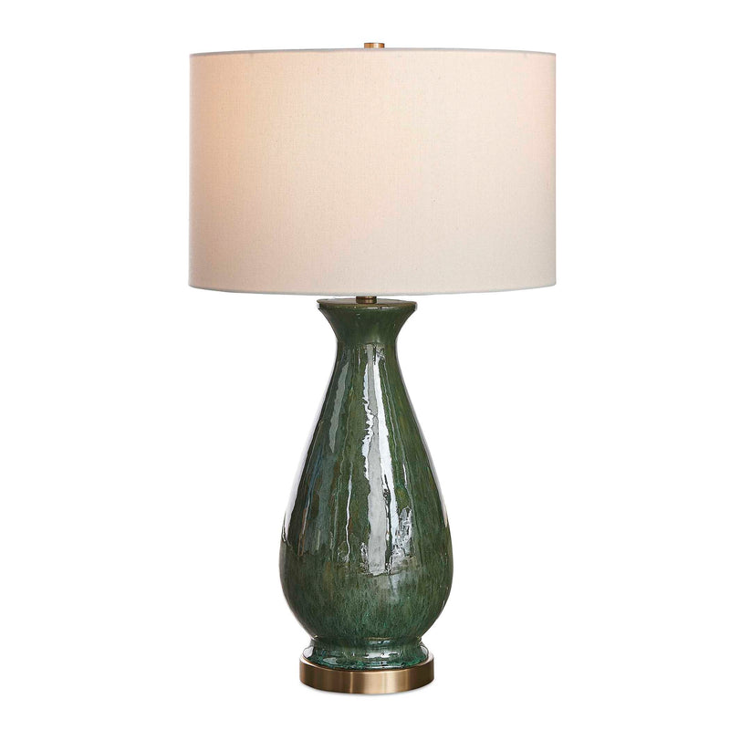 Uttermost 30556-1 Colestin Deep Green Table Lamp