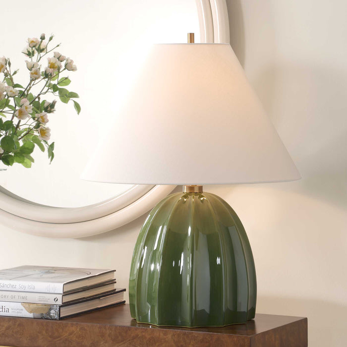 Uttermost 30558 Renna Moss Green Table Lamp