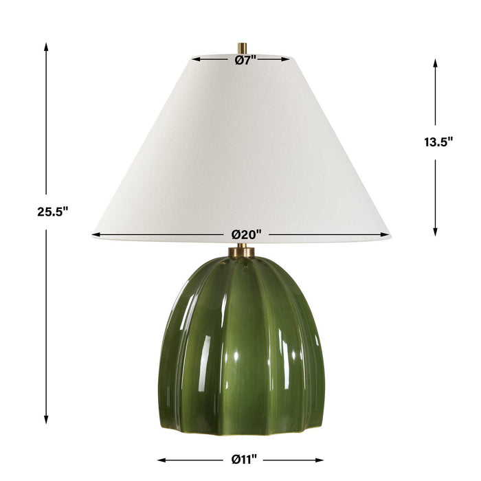 Uttermost 30558 Renna Moss Green Table Lamp