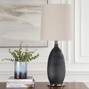 Uttermost 30554-1 Bower Matt Black Table Lamp