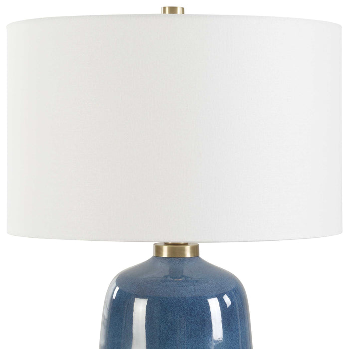 Uttermost 30566 Brae Blue Glaze Table Lamp
