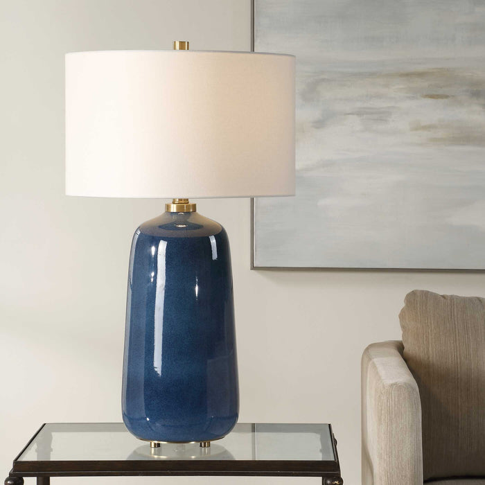 Uttermost 30566 Brae Blue Glaze Table Lamp