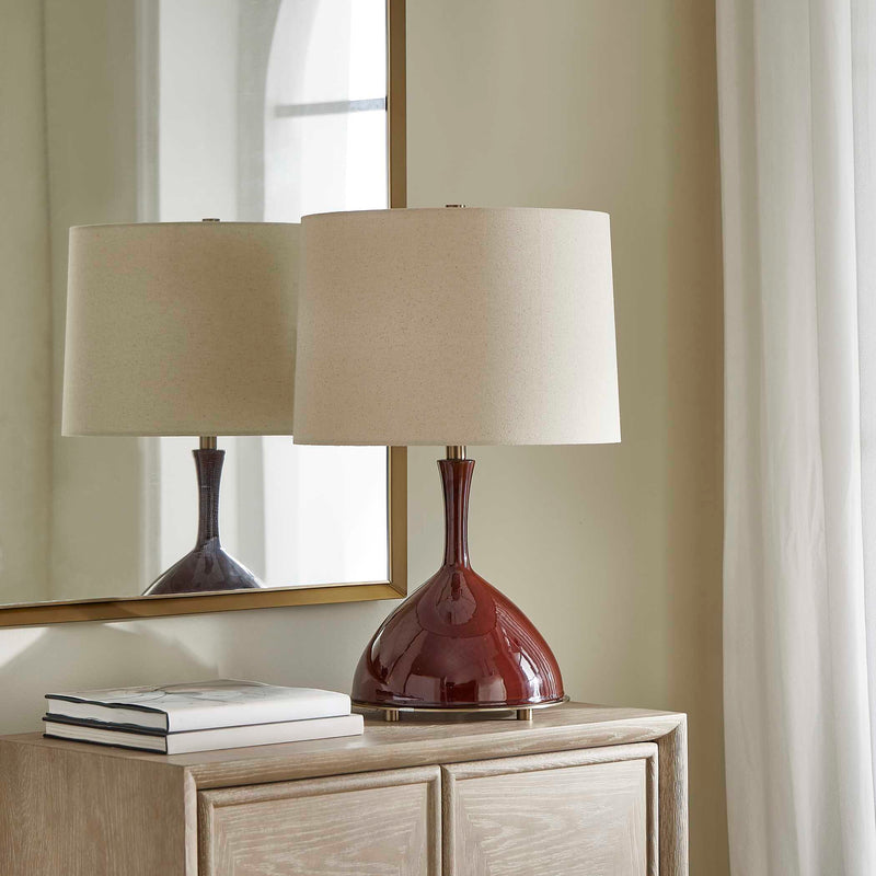 Uttermost 30544-1 Colette Burgundy Table Lamp