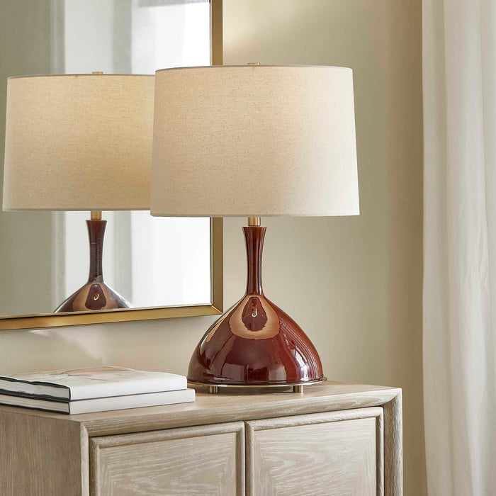 Uttermost 30544-1 Colette Burgundy Table Lamp