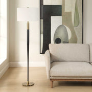 Uttermost 30592 Stowe Satin Black Floor Lamp