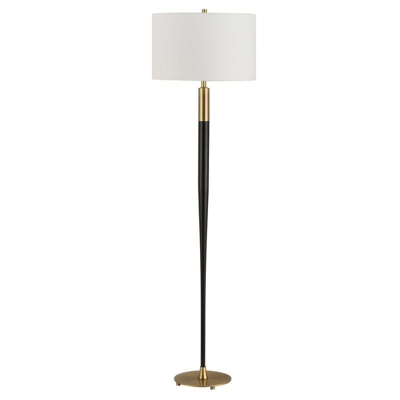 Uttermost 30592 Stowe Satin Black Floor Lamp