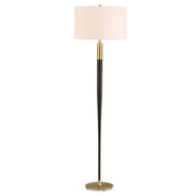 Uttermost 30592 Stowe Satin Black Floor Lamp