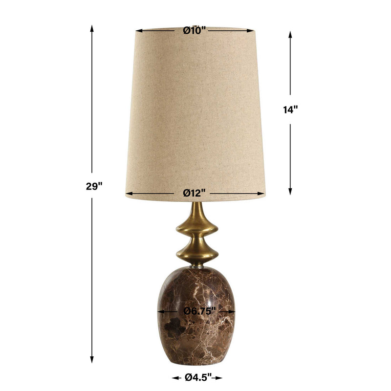 Uttermost 30593 Percy Brown Marble Buffet Lamp