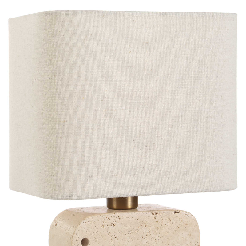 Uttermost 30609-1 Tusk Travertine Accent Lamp