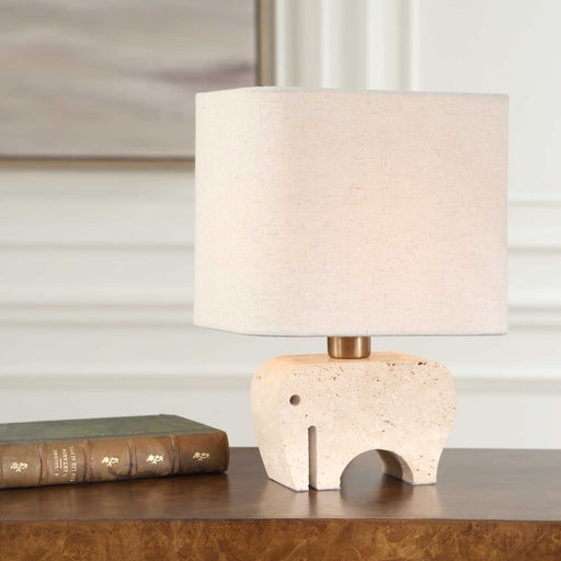 Uttermost 30609-1 Tusk Travertine Accent Lamp
