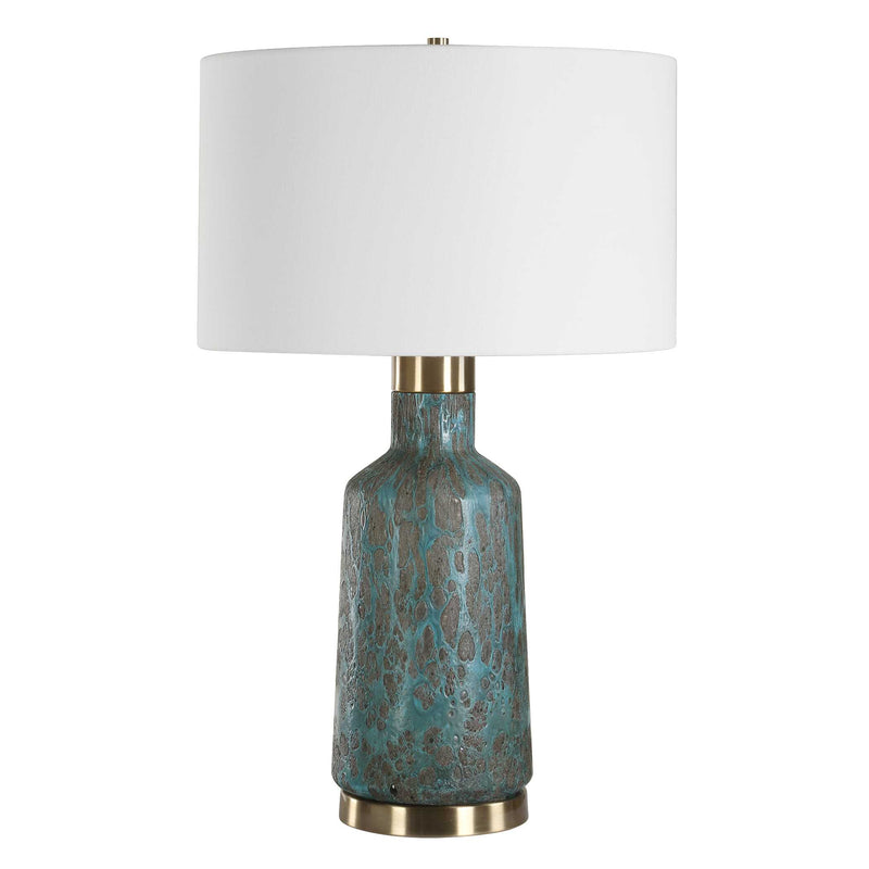 Uttermost 30559 Dauphine Cracked Teal Table Lamp