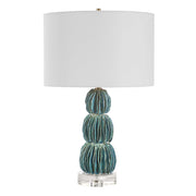 Uttermost 30572 Bonaire Teal Blue Table Lamp