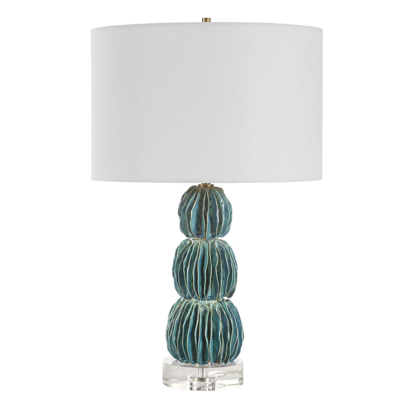 Uttermost 30572 Bonaire Teal Blue Table Lamp