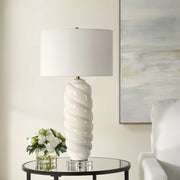 Uttermost 30573 Anneli White Swirl Table Lamp