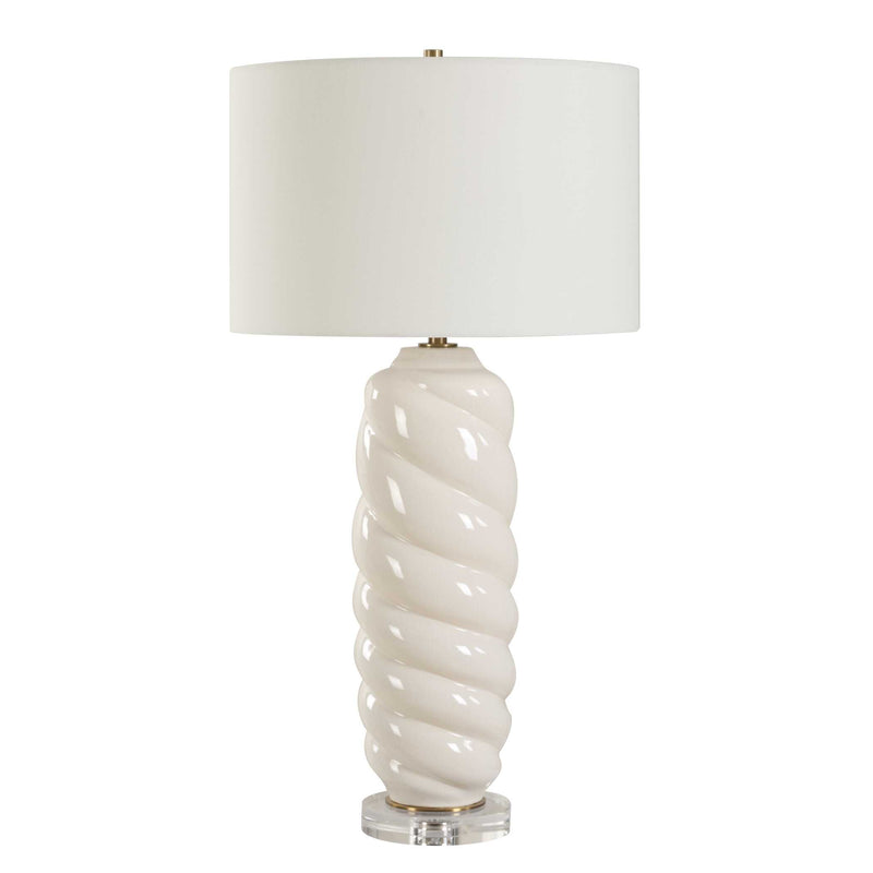 Uttermost 30573 Anneli White Swirl Table Lamp
