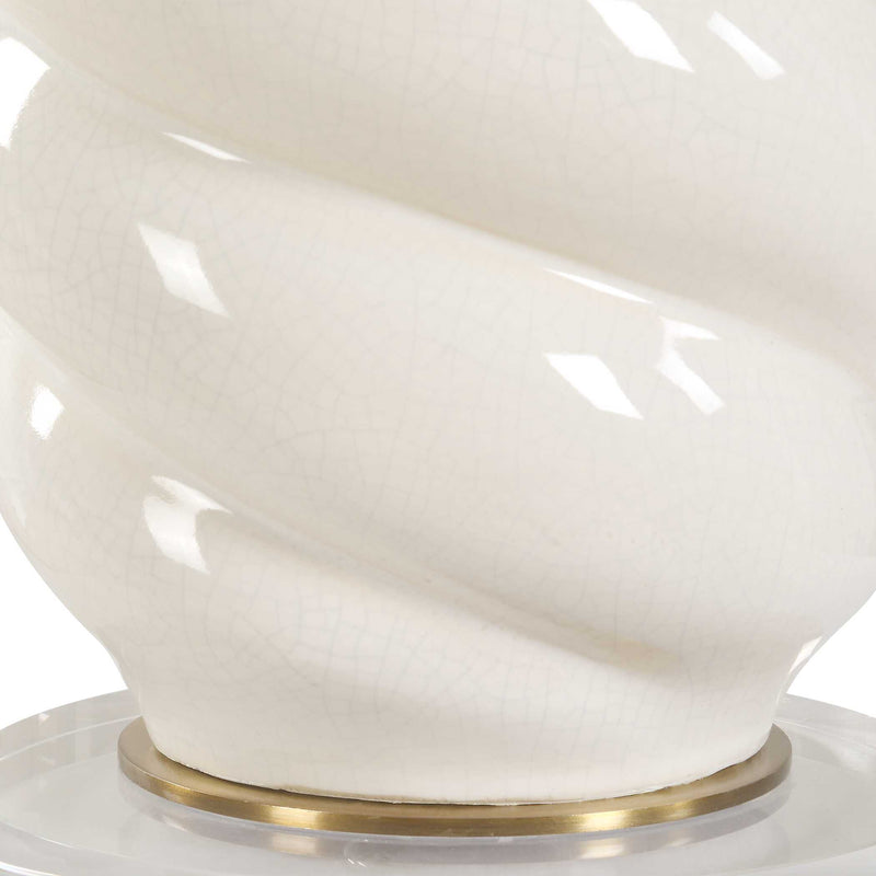 Uttermost 30573 Anneli White Swirl Table Lamp