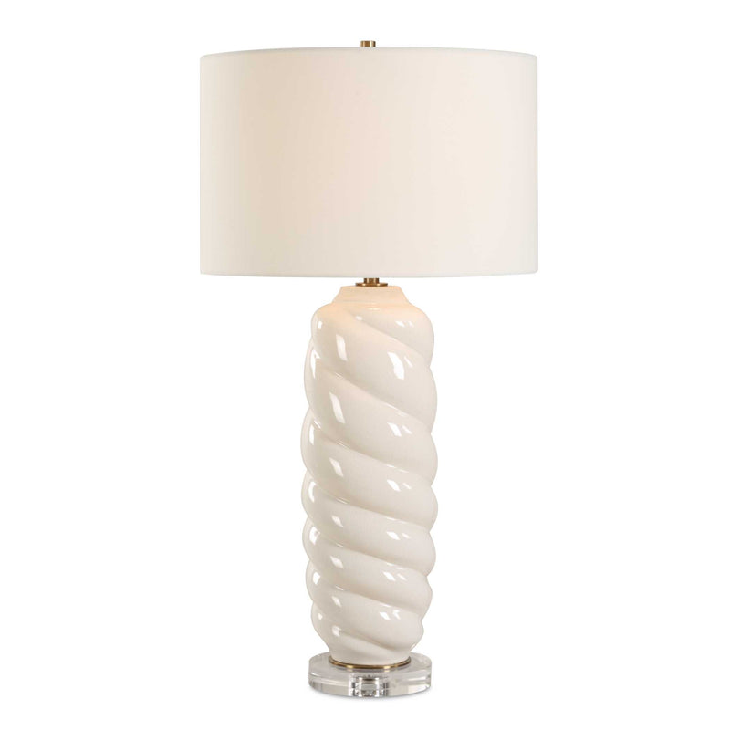 Uttermost 30573 Anneli White Swirl Table Lamp