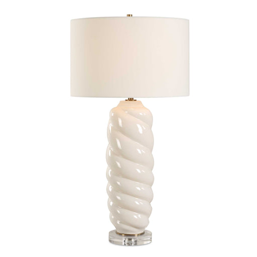 Uttermost 30573 Anneli White Swirl Table Lamp