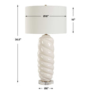 Uttermost 30573 Anneli White Swirl Table Lamp