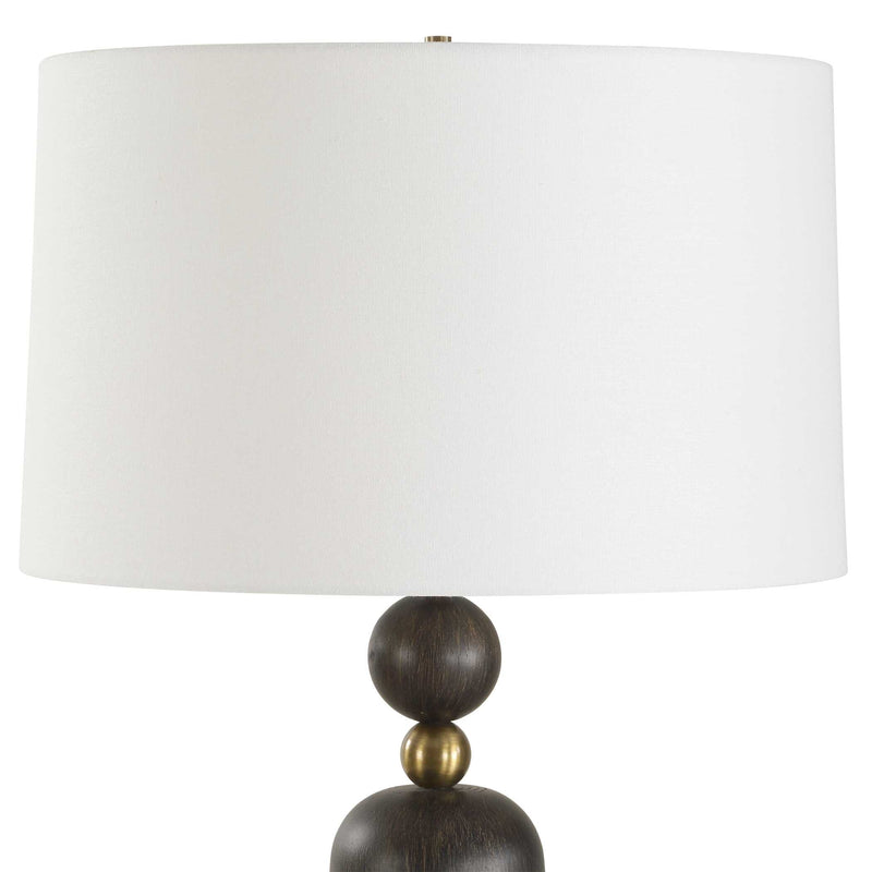 Uttermost 30588 McQuinn Dark Walnut Table Lamp