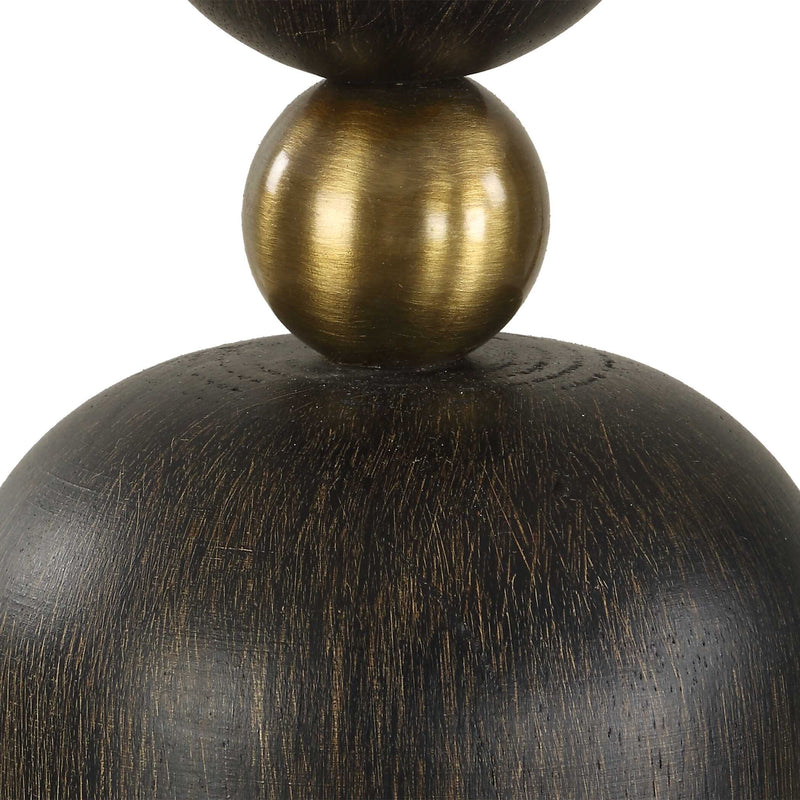 Uttermost 30588 McQuinn Dark Walnut Table Lamp