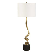 Uttermost 30614-1 Spiraling Cordless Brass Buffet Lamp