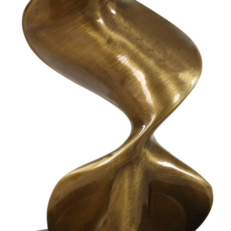 Uttermost 30614-1 Spiraling Cordless Brass Buffet Lamp