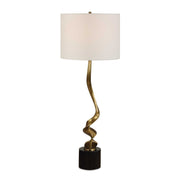 Uttermost 30614-1 Spiraling Cordless Brass Buffet Lamp