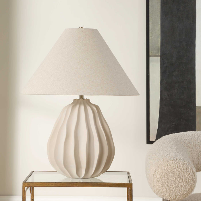 Uttermost 30605 Javary Matte Beige Table Lamp