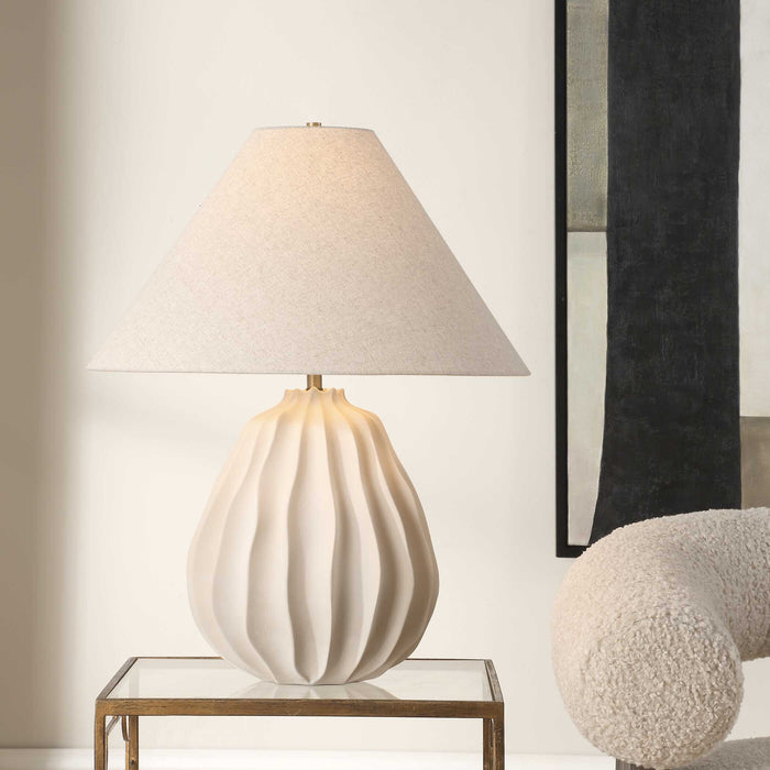 Uttermost 30605 Javary Matte Beige Table Lamp