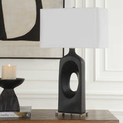 Uttermost 30586-1 Void Matte Black Table Lamp