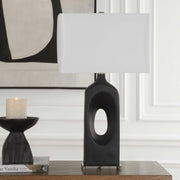 Uttermost 30586-1 Void Matte Black Table Lamp